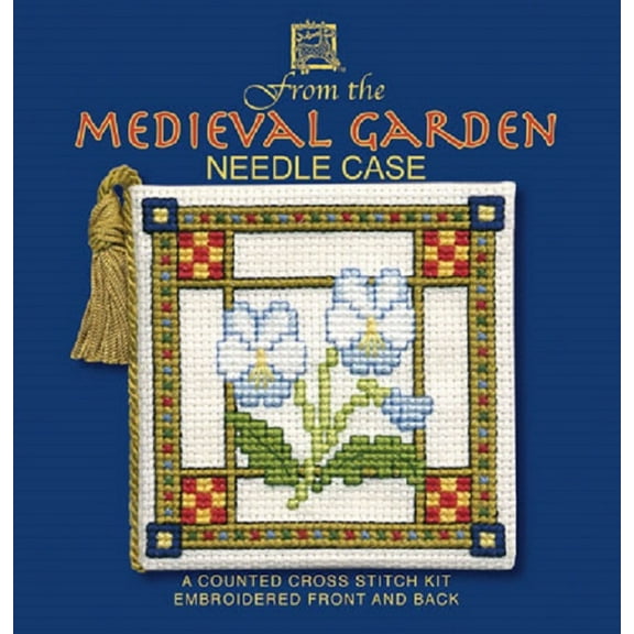 Textile Heritage Needle Case Counted Cross Stitch Kit - Medieval Garden