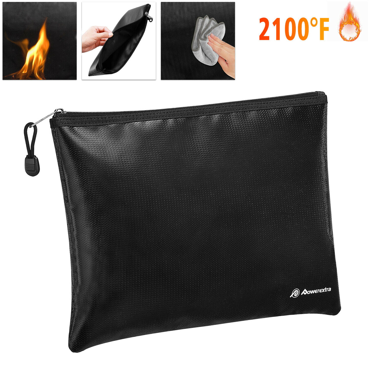Fireproof Water Resistant Cash Envelope Safe Document Bag File Pouch Well Useful 