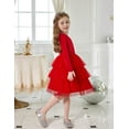 thumbnail image 6 of Arshiner Toddler Tutu Dress Girls Long Sleeve Black Funeral Tiered Formal Party Tulle Dresses for Kids 6 Years, 6 of 9