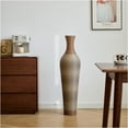 thumbnail image 6 of JERFIT Modern Gray Rattan Floor Vase, Large Decorative Freestanding Planter for Home Decor, Elegant Farmhouse Accent Vase for Living Room Entryway, 6 of 7