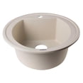 thumbnail image 3 of Pemberly Row Biscuit 20" Drop-In Round Granite Composite Kitchen Prep Sink, 3 of 9