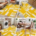 thumbnail image 5 of 3'x5' Area Rugs, Yellow White Abstract Indoor Outdoor Area Rug for Living Room Bedroom, Modern Abstract Art Washable Bathroom Rugs Kitchen Floor Carpet Mats Home Decor Aesthetic, 5 of 8