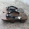thumbnail image 3 of Men's Stage Performance Geta Japanese Wooden Slippers Clogs Flip Flops Sandals Shoes（40 feet style 2）, 3 of 5