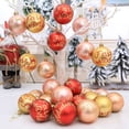 thumbnail image 2 of Xinwanna 6Pcs Christmas Balls Festive Exquisite Decorative Glittery Xmas Tree Letter Color Painted Balls Decor for Christmas (Champaign Gold Type B), 2 of 13