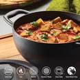thumbnail image 4 of Tramontina Utsava 2.3-Quart Pre-Seasoned Cast Iron Kadai with Lid, Small Kadhai Pot for Indian Cooking, 4 of 9