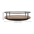 thumbnail image 2 of HERFIER Wooden Base Rotating Turntable Organizer for Cabinet Pantry Dining Table 9.04x9.04x2.36in, 2 of 8