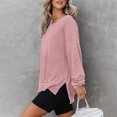 thumbnail image 4 of Acid Wash Sweatshirt For Women Crewneck Long Sleeve Pullover Tops | Cotton, Loose Fit, Streetwear, Vintage, Fall Fashion Clothes, 340, 4 of 6