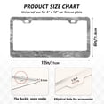thumbnail image 2 of Aluminum License Plate Frame 2 Pack Car Exterior Accessory Car Tag Holder for Front Rear Plates Cars Decor Silver Metal Flower Pattern, 2 of 7