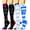 Black White Blue, variant on 4 Pairs Copper Compression Socks for Women & Men Circulation 15-20 mmhg - Better Blood Flow, Swelling, Best Support for Medical, Running, Nursing