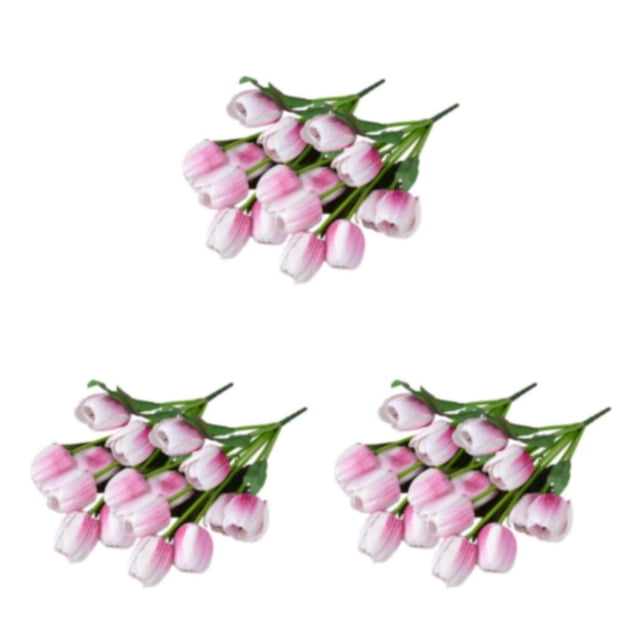 Bearachild 2 uds flores artificiales tulipanes tacto Real Mini simulación nupcial ramo de flores de imitación hogar jardín decoración Type1 NO1