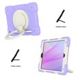 thumbnail image 4 of SaniMore for iPad 10.2" (9th/8th/7th Generation, 2021/2020/2019) Case with Pencil Holder, 3-Layer Protection Cover Built-in Shoulder & Handle Strap Kickstand Shockproof Protective Shell, Purple, 4 of 8