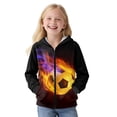 thumbnail image 4 of Chaqlin Flame Soccer Fluffy Hooded Pullover for Kids and Youth - Trendy Fall Jacket with Long Sleeve for Outdoor and Daily Wear, 4 of 7