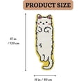 thumbnail image 3 of 16×47in Handmade Cat-Shaped Rug - Premium Kitty Decor Mat for Bedroom, Kids Room & Doorway, 3 of 10