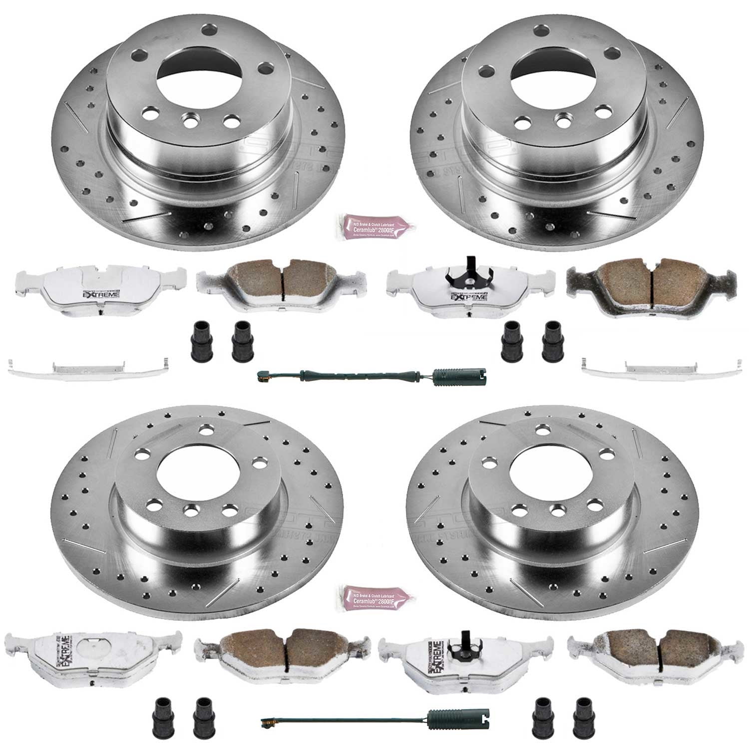 Power Stop Front and Rear Z26 Street Warrior Brake Pad and Rotor Kit K591-26