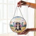 thumbnail image 2 of Welcome Spring Fairy Bernese Mountain Dog in Flower Meadow Stained Glass Suncatcher Berner Lover Gifts Window Hanging Sign Decor - 13002, 2 of 5