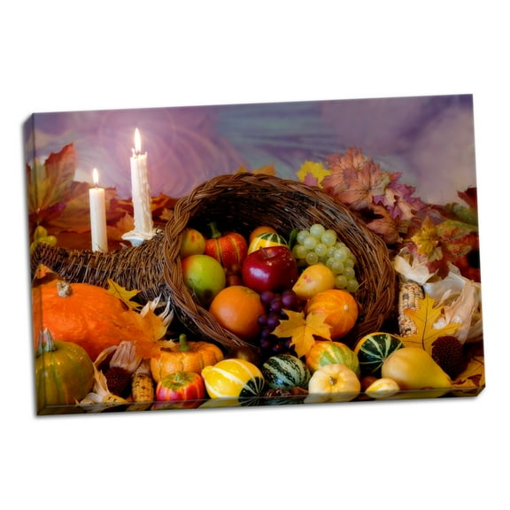 Gango Home Decor Cornucopia I by Kathy Mahan (Ready to Hang); One 36x24in Hand-Stretched Canvas