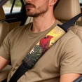 thumbnail image 4 of Xoenoiee Cardinal Daisy Print Car Accessories Set of 5, PU Leather Car Seats Cover Protector, Seatbelt Cover, Auto Armrest Cover Protector for Most Vehicle, SUV, Truck, 4 of 7