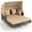 Brown, variant on Costway Outdoor Rattan Double Daybed with Retractable Canopy & Seat Back Cushions