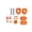 Orange, variant on Tusk 1716260023 Billet Bling Kit Blue