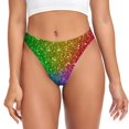 thumbnail image 1 of Balery Colorful Glitter Tangas de Algodón para Mujer con Estampado – Ropa Interior Sexy, Transpirable, G-string-X-Small, 1 of 6