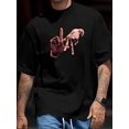 thumbnail image 1 of Simple Gesture Printed, Men's Casual Trendy Fashion Crew Neck T-shirt For Summer And Spring, 1 of 5
