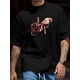thumbnail image 1 of Simple Gesture Printed, Men's Casual Trendy Fashion Crew Neck T-shirt For Summer And Spring, 1 of 5