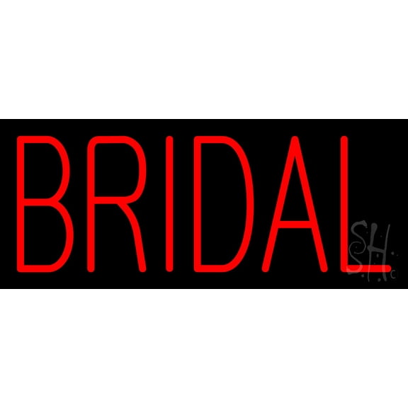 Bridal LED Neon Sign 10" Tall x 24" Wide - inches, Black Square Cut Acrylic Backing, with Dimmer - Premium built indoor Sign for Storefront, Store interior, Studio.
