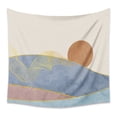 thumbnail image 2 of FNNMNNR Ins Style Moon Sun Tapestry Simple Mountain Wall Decoration for Home Bedroom Living Room - 100*150CM, 2 of 3