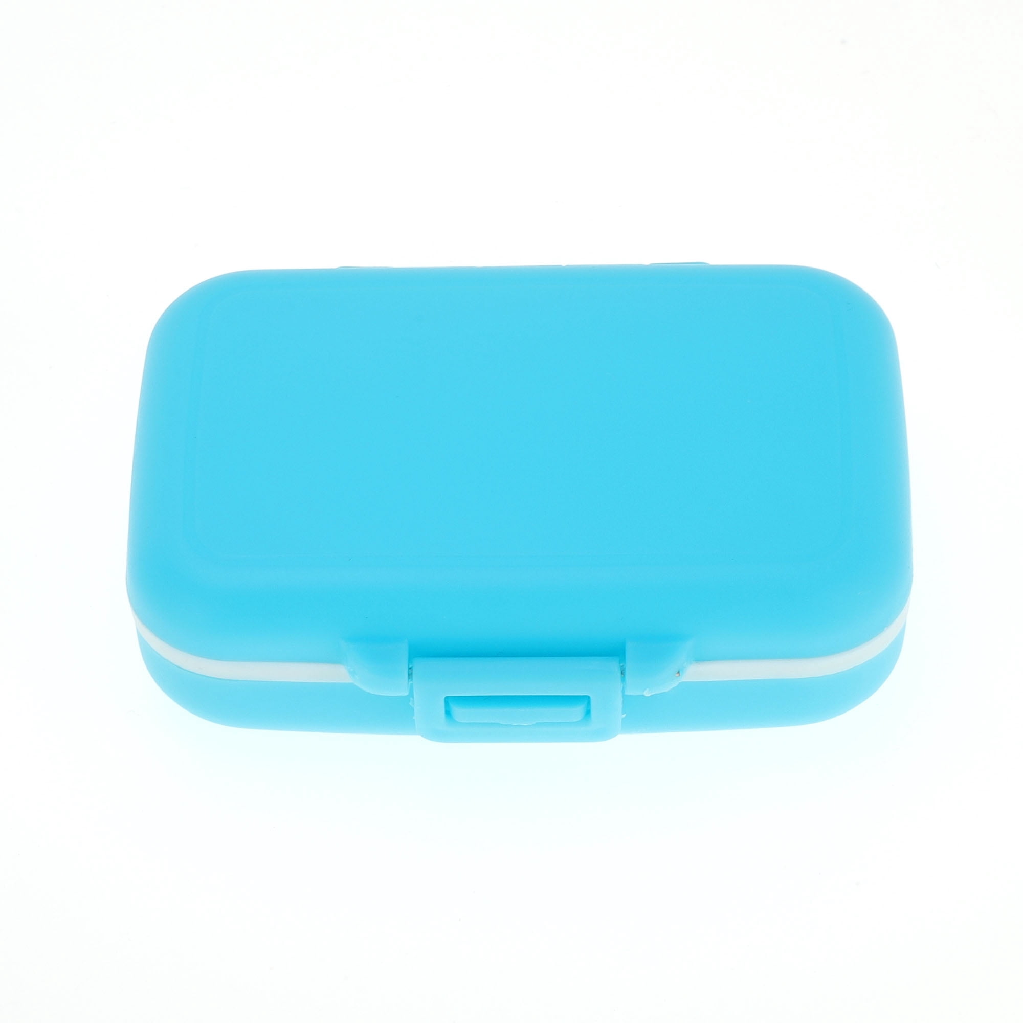 Unique Bargains 6 Grids Single Layer Pill Box for Travel 1 Pc Light Blue