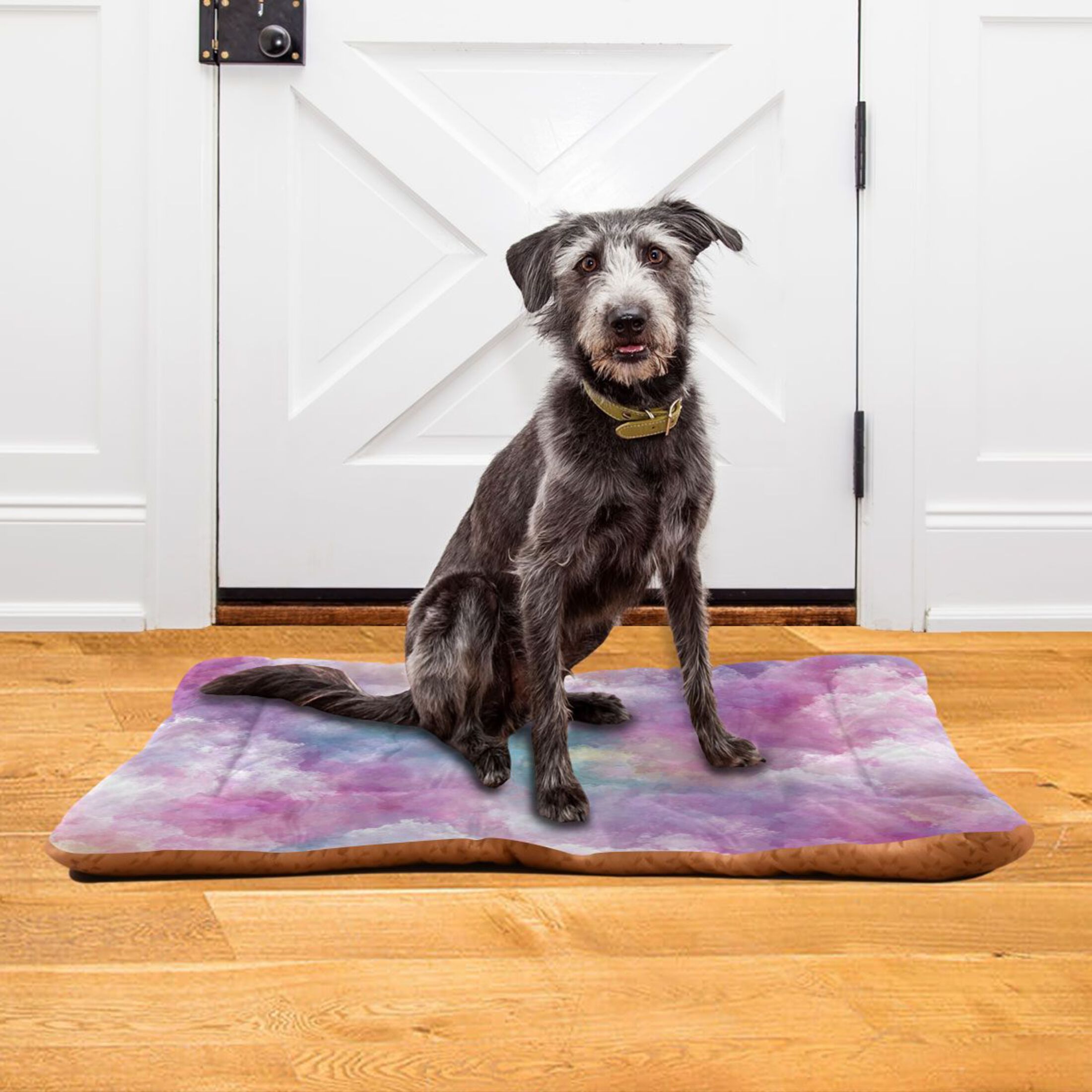 Cozy Mat Pet Bed Indoor Outdoor Warm Soft For Cat Dog Puppy(S/M) Watercolor