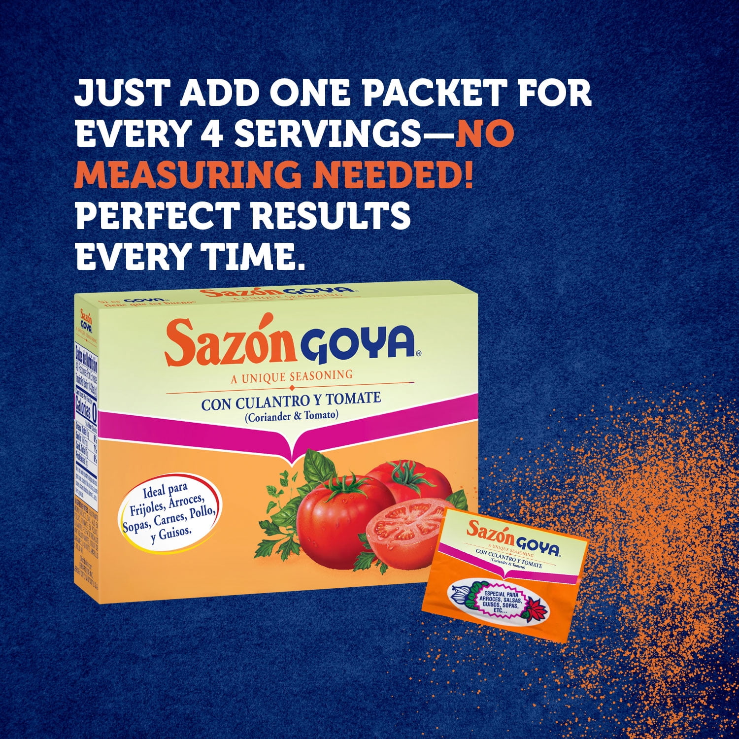 (7 pack) GOYA Sazon with Cilantro & Tomato, 1.41 oz