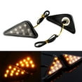 thumbnail image 2 of Luz indicadora de giro, Acouto 2x 12V Motocicleta Euro Triángulo Montaje empotrado Se?al de giro Humo ámbar LED Luz AP EOTVIA NO, 2 of 6