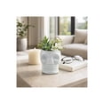 thumbnail image 3 of Decorative Skull Ceramic Vase for Living Room Decor - Contemporary Flower Vase for Home, Bedroom, and Office Decor - Ideal House Accents for Entryway Table and Shelf Display - 5", White, 3 of 14