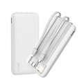 thumbnail image 1 of Banco De Energía Portátil G-tide P1 10000 mAh, 3,7 V, 37 Wh,4cables,power Bank,Compatible con sistemas Android e iOS,Disponible en cuatro colores,El cable es desmontable,Blanco,Iluminación LED, 1 of 10