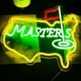 thumbnail image 3 of UPONRAY Masters Neon Signs, 15.7"*15.7" Dimmable & USB-Powered LED Neon Light, Stylish Wall Decor for Bedroom, Party, Game Room, Man Cave, Bar, 3 of 10
