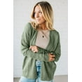 thumbnail image 5 of Women's Green Bay Scalloped Edge Eyelet Knit Batwing Sleeve Cardigan | [ZhiHiMeRi] | L, 5 of 12