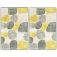 thumbnail image 4 of Chesapeake Plush Pebble Pattern White & Gray Polyester Bath Rug Set, 20" x 32", (2 Count), 4 of 6