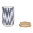 thumbnail image 2 of Design Imports CAMZ14110 Ceramic Treat Canister, French Blue Chevron, 2 of 4