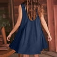 thumbnail image 4 of DailyTrove Women's Solid Color Sleeveless Mini Dress, Casual Lounge & Beach Wear, Soft Rayon , Fit, Plus Size Friendly, 4 of 6
