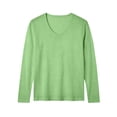 thumbnail image 4 of Mens Long Sleeve Shirt Lightweight Casual V-Neck Cotton Pullover Solid Color Tee Classic Long Sleeve Shirts for Men, 4 of 6
