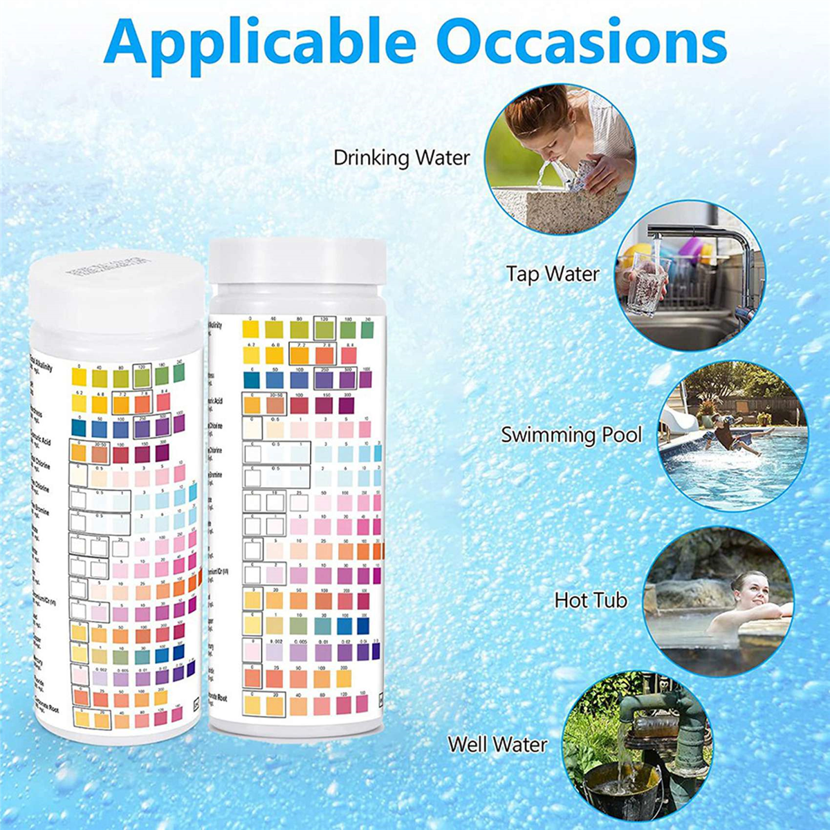 16 in 1 Drinking Water Test Kit, Water Testing Kits for Drinking Water 300 PCS Water Quality Test Strips,Free Chlorine