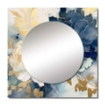 thumbnail image 2 of Designart "Blooming Blue & White Chrysanthemum Floral Art III" Flowers Blue Large Square Mirror - Square Bedroom Mirror Printed Wall Decor - Traditional Square Printed Wall Mirror Art, 2 of 5