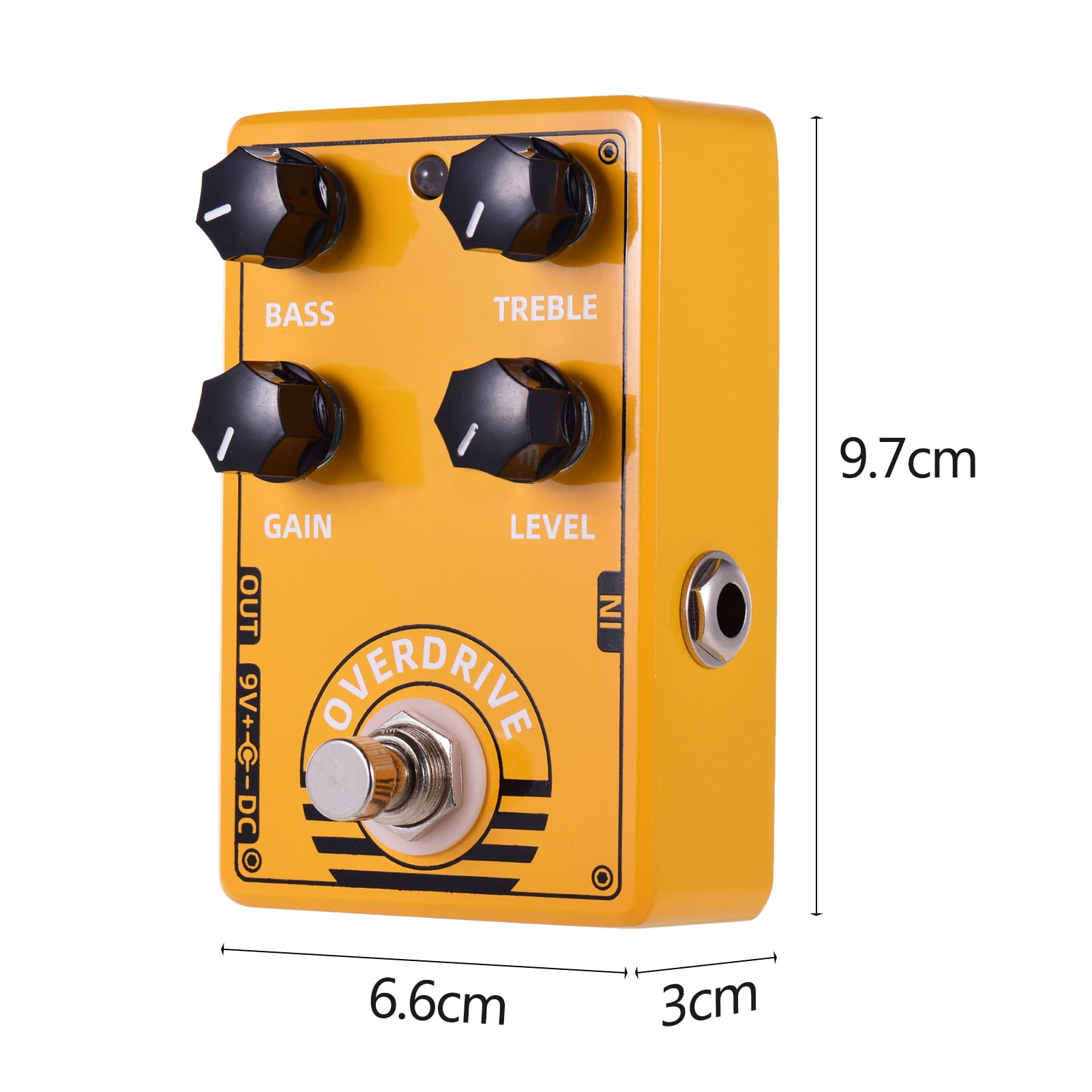 Elowen Effect Pedal Effect D-8 Overdrive Guitar Effect Pedal with Bass Treble Gain Level Controls and True Bypass Design for Electric Guitar