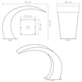 thumbnail image 3 of vidaXL Garden Waterfall Pool Fountain Stainless Steel 17.7" x 11.8" x 23.6", 3 of 9