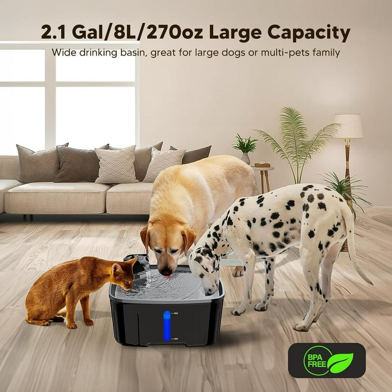 FURCLAN Dog Water Fountain, 8L/2.1 Gallon, Quiet Pump photo 3