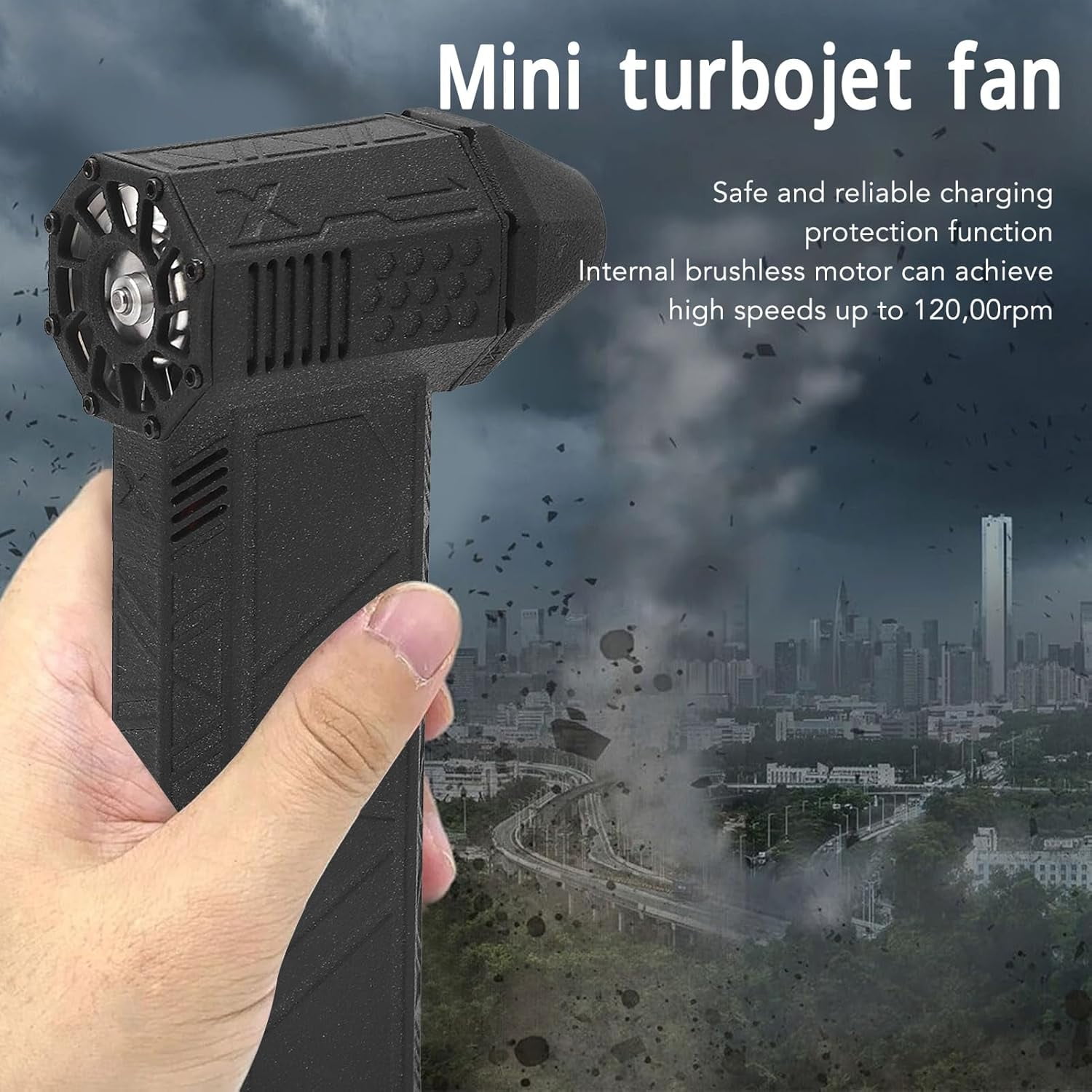 Electric Air Duster, Jet Dry Blower, Cordless, Rechargeable, Portable For Various Scenarios Such As Outdoor, Car, Computer Keyboards, And Pet Hair Cleaning(Black)