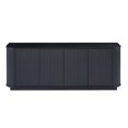 thumbnail image 5 of 4 Doors Sideboard Buffet Cabinet, 64" Wooden Fluted Storage Cabinet with Adjustable Shelves for Kitchen Living Room, Entryway, Black, 5 of 9