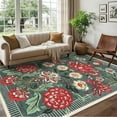 thumbnail image 6 of Floral Botanical Hallway Runner Rug,Non-Slip Washable Boho Floral Carpet Runner for Kitchen, Entryway, Bedroom & Bathroom – Soft Low-Pile Thin Floor Mat with Rubber Backing, 6 of 8