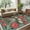 Gray-green, variant on GlowSol Washable 2x6 Floral Ultra Thin Non Slip Botanical Print Kitchen Rugs Retro Accent Indoor Carpet Runner for Laundry Bathroom Bedroom Low Pile Entryway Mat, Black Purple