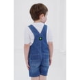 thumbnail image 3 of John Deere Boys Denim Bib Shortall with Tractor Embroidery Medium Wash, 3 of 13